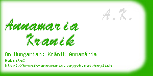 annamaria kranik business card